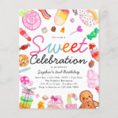Billig Sweet Celebration Kids Candyland Birthday Flyer (Vorne)