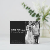 Billig und lustig Hochzeit Danke Karte (Stehend Vorderseite)