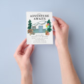 Billige Abenteuer erwartet Car Trees Camping Gebur Flyer (Gruppe)