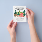 Billige Abenteuer erwartet Zelt Bären Camping Gebu Flyer (Gruppe)