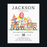 Billige Barnyard Tiere LKW Kids Farm Geburtstag Flyer<br><div class="desc">Niedliche Wasserfarbe Barnyard Tiere Party LKW Kids Ballon Farm Geburtstag Einladung</div>