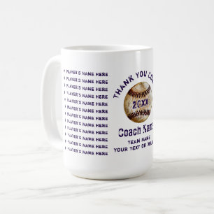 Billige Baseballtrainer-Geschenke, Ihr Text, Ihre Kaffeetasse