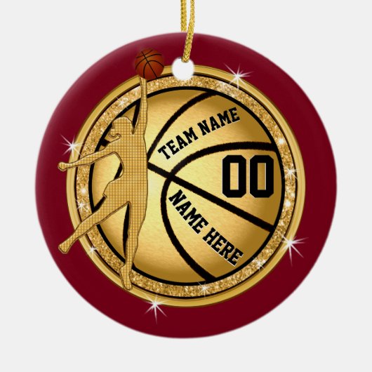 Billige Basketball-Geschenke für Mädchen, Keramik Ornament (Vorne)