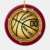 Billige Basketball-Geschenke für Mädchen, Keramik Ornament (Hinten)