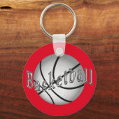 Billige Basketball-Schlüsselanhänger, 4 Textfelder Schlüsselanhänger (Rückseite)