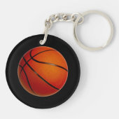 Billige Basketball-Schlüsselanhänger mit drei Text Schlüsselanhänger (Rückseite)