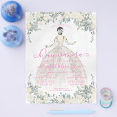 Billige Floral Elfenbein Hot Pink Prinzessin Quinc Flyer (Einzeln)