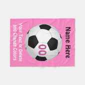 Billige Fußball-Decke mit IHREN FARBEN und TEXT Fleecedecke (Vorderseite (Horizontal))