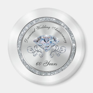Billige Gastgeschenken zum 60. Hochzeitstag Magnet