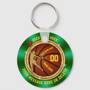 Billige Green und Gold Basketball Geschenke für Mä Schlüsselanhänger