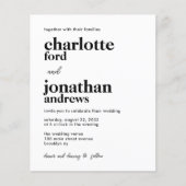 Billige Hochzeit moderner Typografie QR Code Foto Flyer (Vorne)