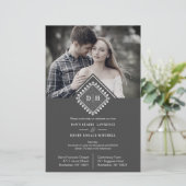 Billige Hochzeitsinitials Ornament Lace Ausgezeich (Stehend Vorderseite)