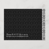 Billige Hochzeitskarten Einladungspostkarte (Rückseite)