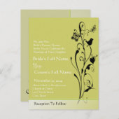 Billige Hochzeitskarten Einladungspostkarte (Vorne/Hinten)