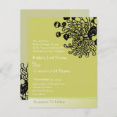 Billige Hochzeitskarten Einladungspostkarte (Vorne/Hinten)