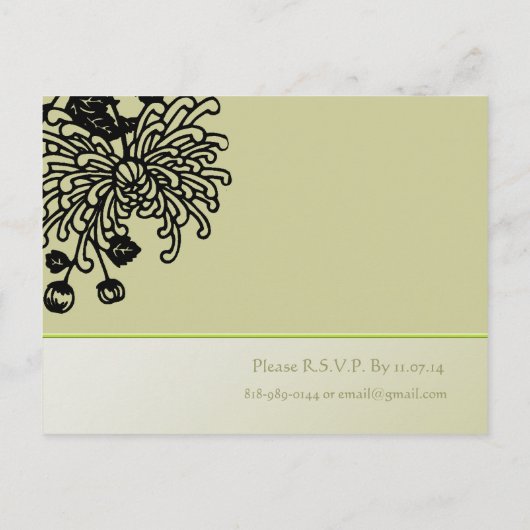 Billige Hochzeitskarten Einladungspostkarte (Rückseite)