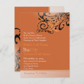 Billige Hochzeitskarten Einladungspostkarte (Vorne/Hinten)