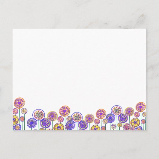 Billige Hochzeitskarten Einladungspostkarte (Rückseite)