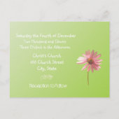 Billige Hochzeitskarten Einladungspostkarte (Rückseite)