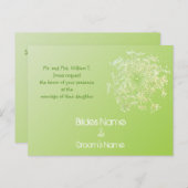 Billige Hochzeitskarten Einladungspostkarte (Vorne/Hinten)