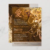 Billige Hochzeitskarten Einladungspostkarte (Vorne/Hinten)