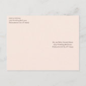 Billige Hochzeitskarten Einladungspostkarte (Rückseite)