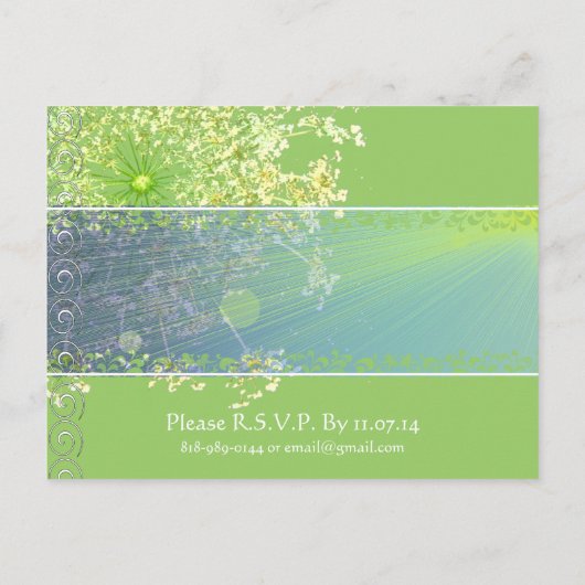 Billige Hochzeitskarten Einladungspostkarte (Rückseite)