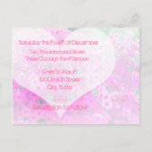 Billige Hochzeitskarten Einladungspostkarte (Rückseite)