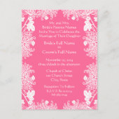 Billige Hochzeitskarten Einladungspostkarte (Vorderseite)