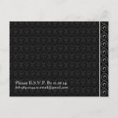 Billige Hochzeitskarten Einladungspostkarte (Rückseite)