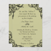 Billige Hochzeitskarten Einladungspostkarte (Vorne/Hinten)