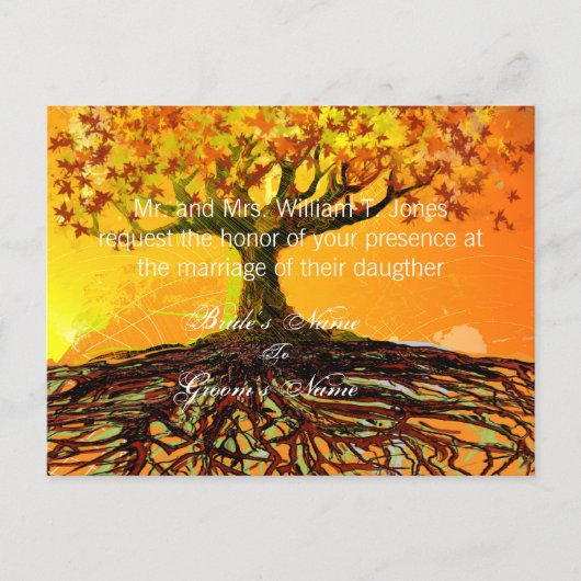 Billige Hochzeitskarten Einladungspostkarte (Vorderseite)