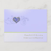 Billige Hochzeitskarten Einladungspostkarte (Rückseite)