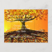 Billige Hochzeitskarten Einladungspostkarte (Rückseite)