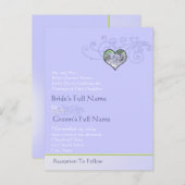 Billige Hochzeitskarten Einladungspostkarte (Vorne/Hinten)