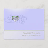 Billige Hochzeitskarten Einladungspostkarte (Rückseite)