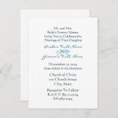 Billige Hochzeitskarten Einladungspostkarte (Vorne/Hinten)