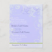 Billige Hochzeitskarten Einladungspostkarte (Vorderseite)