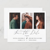 Billige Minimalistische Collage 3 Foto Doppelhochz (Vorne/Hinten)