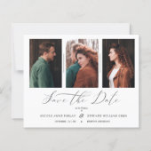 Billige Minimalistische Collage 3 Foto Doppelhochz (Vorderseite)