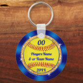 Billige Niedliche Softball Team Geschenkideen Pers Schlüsselanhänger (Vorderseite)