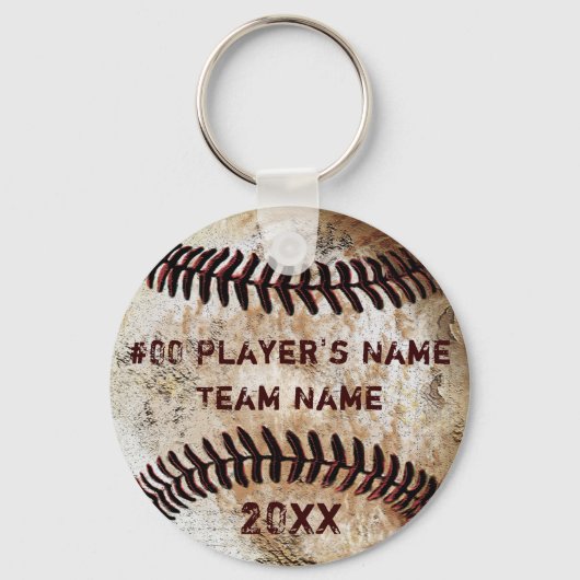 Billige, Personalisierte Baseball-Teamgeschenke fü Schlüsselanhänger (Vorderseite)