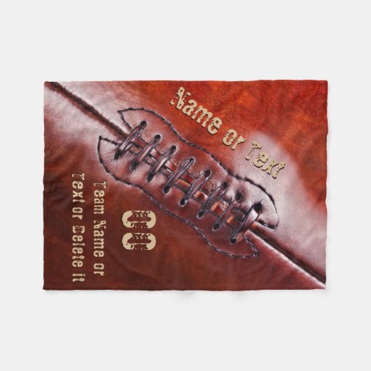 Billige personalisierte Fußball-Decke, Text 3 Fleecedecke (Vorderseite (Horizontal))