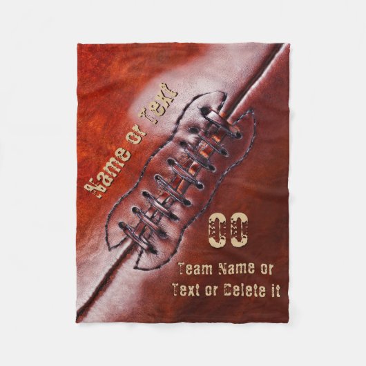 Billige personalisierte Fußball-Decke, Text 3 Fleecedecke (Vorderseite)