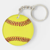 Billige Personalisierte Geschenke für Softball-Coa Schlüsselanhänger (Rückseite)