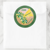 Billige Personalisierte Green und Gold-Cheer-Aufkl Runder Aufkleber (Tasche)