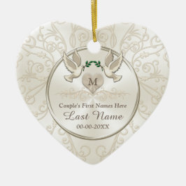 Billige personalisierte Hochzeits-Geschenke, die Keramik Ornament