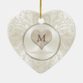 Billige personalisierte Hochzeits-Geschenke, die Keramik Ornament (Hinten)