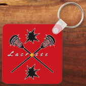 Billige Personalisierte Lacrosse Coach Geschenke,  Schlüsselanhänger (Rückseite)