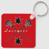 Billige Personalisierte Lacrosse Coach Geschenke,  Schlüsselanhänger (Rückseite)